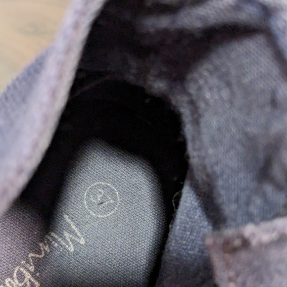 Mini Boden Canvas Suede High Top Sneakers Blue Neon Details Euro 37 US 5 - Picture 10 of 15